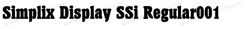 Simplix Display SSi Regular001001字体转换